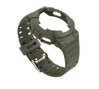 NFJNFCF Bracelet de montre sport givré compatible avec Casio GA-100/GA-110/GA-120, accessoires en silicone TPU transparent(Frosted army green)
