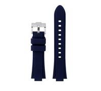 NFJNFCF Bracelet en caoutchouc de silicone modifié compatible avec les montres de sport Casio EFR-S108D EFS-S570 ECB-10YDC(Blue silver pin,EFR-S108D)