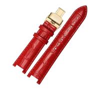 NFJNFCF Bracelet en cuir de vache compatible avec la montre Michael Kors MK5774 2425/43, bracelet concave ciel étoilé for femme, accessoires de montre Mike Coles, noir/rouge/bleu(Red gk)