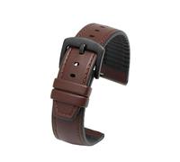 NFJNFCF Bracelet en silicone vachette compatible avec les séries Armani AR1970 2447 2448 60013 60003, compatible avec les accessoires de montre universels Huawei 22(Brown bk)