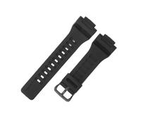 NFJNFCF Compatible avec Casio AEQ-110W SGW-300H AQ-S810W Bracelet de montre ultra durable Bracelet en silicone antidérapant de 18 mm Boucle en acier massif Bracelet de sport noir(Black-Black-K5)