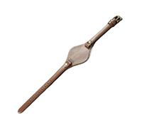 NFJNFCF Compatible avec Fossil Es3077 Es2830 Es3262 Es3060 Bracelet en cuir de vache véritable for femme, confortable et respirant, petite taille, 8 mm(Coffee-Golden-K1)