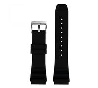 NFJNFCF Compatible avec la montre de plongée Casio Swordfish MDV-106 MTP-VD01 MDV-107 Efr-303l Series Bracelet en résine de silicone vert 22 mm étanche(Black-silver,22mm)
