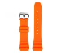 NFJNFCF Compatible avec la montre de plongée Casio Swordfish MDV-106 MTP-VD01 MDV-107 Efr-303l Series Bracelet en résine de silicone vert 22 mm étanche(Orange-silver,22mm)