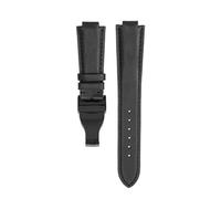 NFJNFCF Compatible avec le bracelet de montre Tudor 91210N, série North Flag Polar Type, boucle déployante en cuir et caoutchouc, for homme, 22 x 2 mm(A2 black-black line)