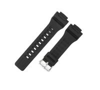 NFJNFCF Compatible avec les accessoires Casio W-S200H/215/216H for hommes, caoutchouc 5208, remplacement d'origine, boucle noire de 18 mm, série SGW-300H/400H(Black-Steel-K5)