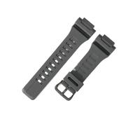 NFJNFCF Compatible avec les accessoires Casio W-S200H/215/216H for hommes, caoutchouc 5208, remplacement d'origine, boucle noire de 18 mm, série SGW-300H/400H(Gray-Black-K5)