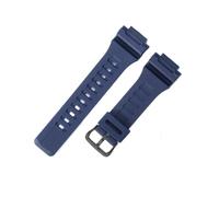 NFJNFCF Compatible avec les accessoires Casio W-S200H/215/216H for hommes, caoutchouc 5208, remplacement d'origine, boucle noire de 18 mm, série SGW-300H/400H(Dark Blue-Black-K5)