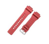 NFJNFCF Compatible avec les accessoires Casio W-S200H/215/216H for hommes, caoutchouc 5208, remplacement d'origine, boucle noire de 18 mm, série SGW-300H/400H(Red-Steel-K5)
