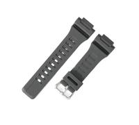 NFJNFCF Compatible avec les accessoires Casio W-S200H/215/216H for hommes, caoutchouc 5208, remplacement d'origine, boucle noire de 18 mm, série SGW-300H/400H(Gray-Steel-K5)