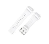 NFJNFCF Compatible avec les accessoires Casio W-S200H/215/216H for hommes, caoutchouc 5208, remplacement d'origine, boucle noire de 18 mm, série SGW-300H/400H(White-Steel-K5)