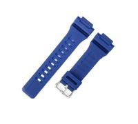NFJNFCF Compatible avec les accessoires Casio W-S200H/215/216H for hommes, caoutchouc 5208, remplacement d'origine, boucle noire de 18 mm, série SGW-300H/400H(Sky Blue-Steel-K5)