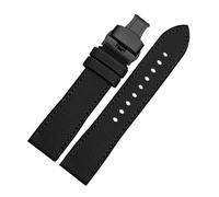 NFJNFCF Compatible avec les bracelets de montre Tudor Breitling Citizen Tissot 20 22 mm 23 mm 24 mm en nylon et caoutchouc fluoré, bracelet en silicone souple for hommes(BROWN,24mm)