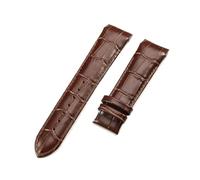NFJNFCF Compatible avec Tissot 1853 Bracelet de montre en cuir véritable 22 23 24 Bracelet de montre en cuir de veau T035 for hommes Accessoires Boucle papillon à double pression(Brown-No,24mm)