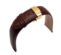 NFJNFCF Fermoirs de déploiement papillon bracelet de montre 18mm 19mm 20mm 21mm 22mm montre en cuir véritable hommes Bracelets Bracelets(Black silver buckle,20mm)