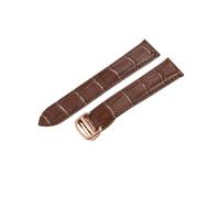NFJNFCF Unisexe Dual Tail Tech Compatible avec le bracelet de montre Cartier MUST Cuir véritable Noir Marron Interface plate Boucle déployante Bracelet étanche(Brown-Rose-Z4,23mm)