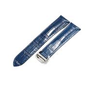 NFJNFCF Unisexe Dual Tail Tech Compatible avec le bracelet de montre Cartier MUST Cuir véritable Noir Marron Interface plate Boucle déployante Bracelet étanche(Blue-Steel-Z4,16mm)