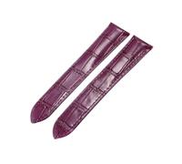 NFJNFCF Unisexe Dual Tail Tech Compatible avec le bracelet de montre Cartier MUST Cuir véritable Noir Marron Interface plate Boucle déployante Bracelet étanche(Purple-No Buckle,22mm)