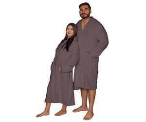 NFK TEXTILE Peignoirs 100 % coton égyptien tissu éponge Terry doux Robe de chambre luxueuse Dressing unisexe avec capuche Peignoirs extra absorbants Qualité hôtel 650 GSM Robes de chambre douillettes
