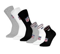 NFL Chaussettes Unisex, Lot de 6 - Chaussettes Crew Shield 3 Pack