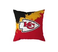 NFL Coussin Kansas City Chiefs Football Cushion Brush Pillow Coussin de canapé 50 x 50 cm, multicolore, 50x50cm