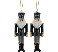 NFL Dallas Cowboys Lot de 2 décorations pour sapin de Noël Motif casse-noisette