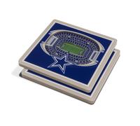 NFL Dallas Cowboys Lot de 2 dessous de plat Coaster Set Stadium View 3D Stadium