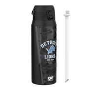 NFL Detroit Lions Gourde Thermique Avec Paille Amovible, 750ml/24oz, Bouteille Étanche À Isolation Sous Vide, Facile À Ouvrir, Verrou Sécurisé, Passe Au Lave-Vaisselle, Couvercle Rabattable