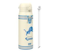 NFL Detroit Lions Gourde Thermique Avec Paille Amovible, 750ml/24oz, Bouteille Étanche À Isolation Sous Vide, Facile À Ouvrir, Verrou Sécurisé, Passe Au Lave-Vaisselle, Couvercle Rabattable