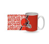 NFL Football Cleveland Browns Tasse à café en céramique blanche pour les fans de la NFL