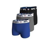 NFL Homme Shield 3pk Boxers, Bleu/Gris/Noir, M EU