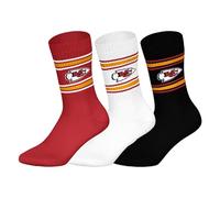 NFL Kansas City Chiefs 3pk Crew Socks Chaussettes de sport Mixte (lot de 3)