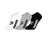 NFL LAS VEGAS RAIDERS 3pk Sneaker Socks - WHT/MGR/BLK - 35/38