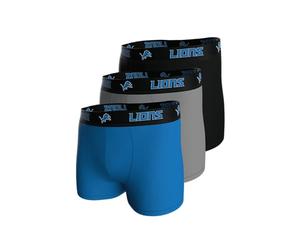 NFL Lions 3pk Boxers Blue-Grey-Black -M