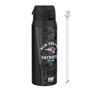 Ion8 NFL Patriots Bouteille Thermique de Sport avec Paille Amovible, 750ml/24oz, Bouteille Isotherme Anti-fuite, Facile à ouvrir, Verrouillage sécurisé, Passe au lave-vaissell