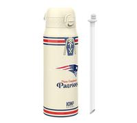 NFL New England Patriots Gourde Thermique Avec Paille Amovible, 750ml/24oz, Bouteille Étanche À Isolation Sous Vide, Facile À Ouvrir, Verrou Sécurisé, Passe Au Lave-Vaisselle, Couvercle Rabattable