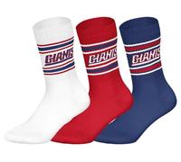 NFL NY GIANTS 3pk Crew Socks - WHT/RED/DBL - 35/38