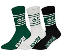 NFL Chaussettes mi-mollet NY Jets Lot de 3 vert/blanc/noir Taille 39/42