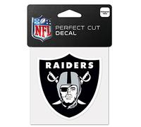 NFL Oakland Raiders 63061011 Autocollant de couleur Perfect Cut Noir 10,2 x 10,2 cm