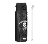NFL Pittsburgh Acierers Gourde sport isolée sous vide, 750 ml/24 oz | Paille amovible, Gourde isotherme étanche, Facile à ouvrir, Verrouillage sécurisé, Passe au lave-vaisselle, Bouteille métal