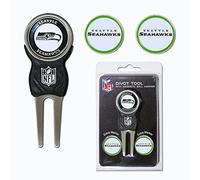 NFL Relève-Pitch Outil Lot avec 3 marqueurs de Balle de Golf, 32845, Seattle Seahawks, Taille Unique