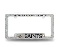 NFL Rico Industries New Orleans Saints Cadre de Plaque d'immatriculation chromé pour Voiture/Camion/SUV 30,5 x 15,2 cm