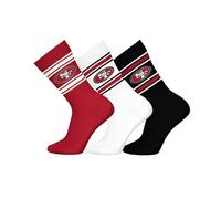NFL San Francisco 49ers Lot de 3 paires de chaussettes de sport unisexes