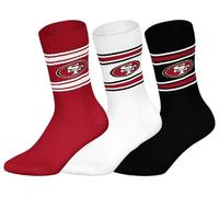 NFL Chaussettes mi-mollet San Francisco 49ers - Lot de 3 rouge/blanc/noir - Taille 39/42