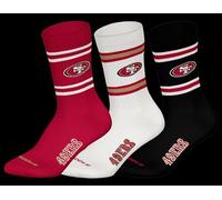 NFL SAN FRANSISCO 49ERS Lot de 3 paires de chaussettes Crew - Rouge/blanc/noir - 39/42
