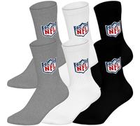 NFL SHIELD 6pk Crew Socks - MGR/WHT/BLK - 43/46