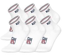 NFL Shield Lot de 6 paires de chaussettes de sport trois-quarts unisexes