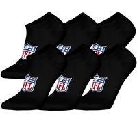NFL SHIELD 6pk Sneaker Socks - BLK - 35/38