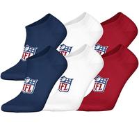 NFL SHIELD 6pk Sneaker Socks - BLU/WHT/RED - 39/42