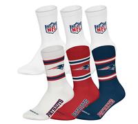 NFL Unisexe Chaussettes, 6er Paquet - Équipes, 6Pack Crew Football, Logo, Ba